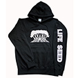 JAH WORKS X LIFE SEED BLACK OLD SCHOOL HOODIE 